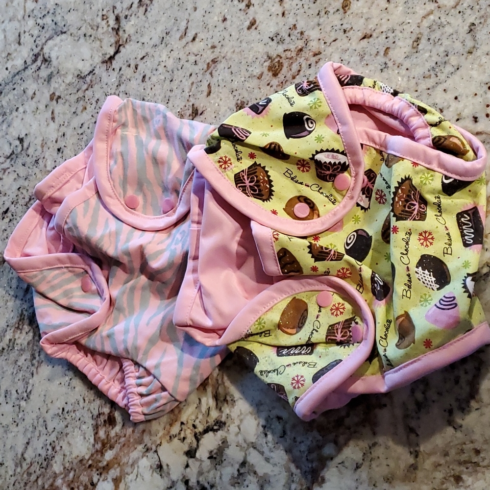 Two water proof diaper covers